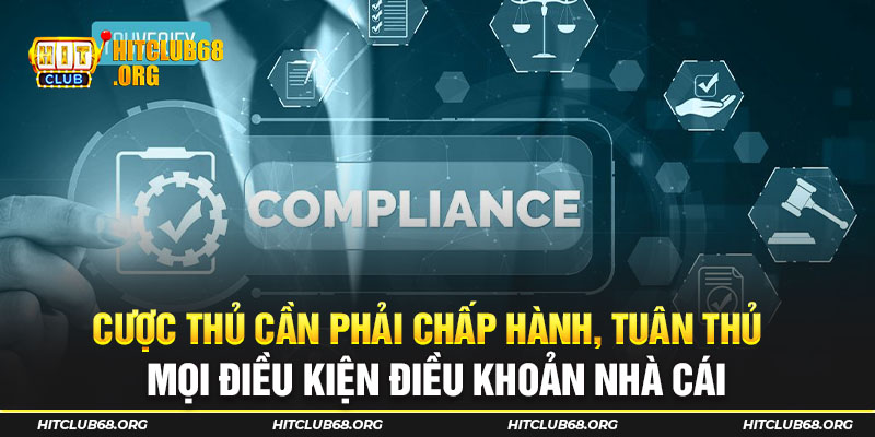 Cược thủ cần phải chấp hành, tuân thủ mọi điều kiện điều khoản nhà cái